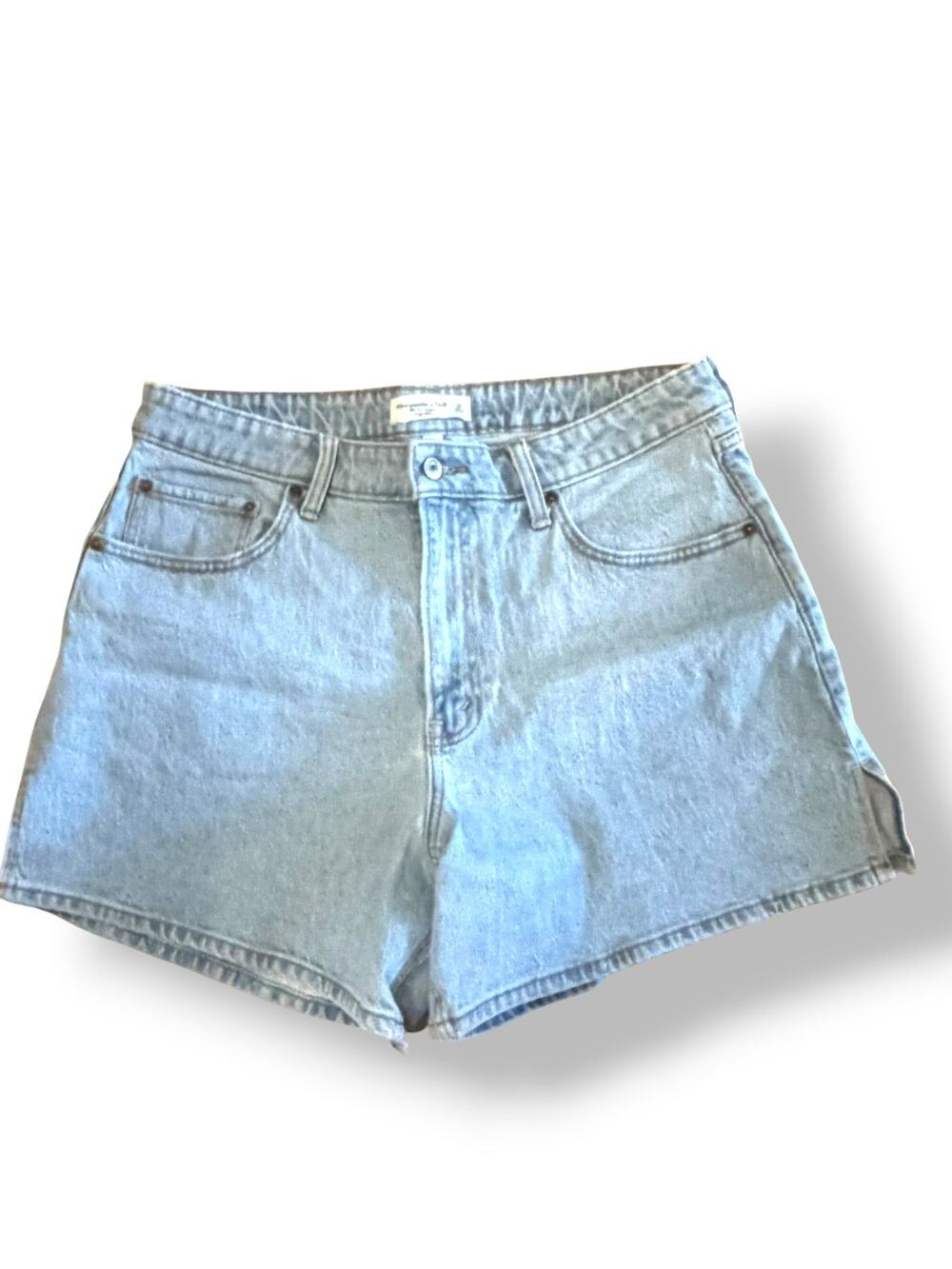 Abercrombie & Fitch Curve Love High Rise Dad Shorts Size 32 Large NWOT Cotton